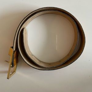 ANNE KLEIN leather belt (orange-brown)